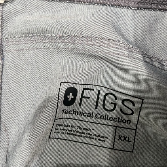 FIGS Cade Cargo Scrub Pants Women’s Size XXL Gray | 9-Pocket Medical Scrubs - Picture 13 of 13